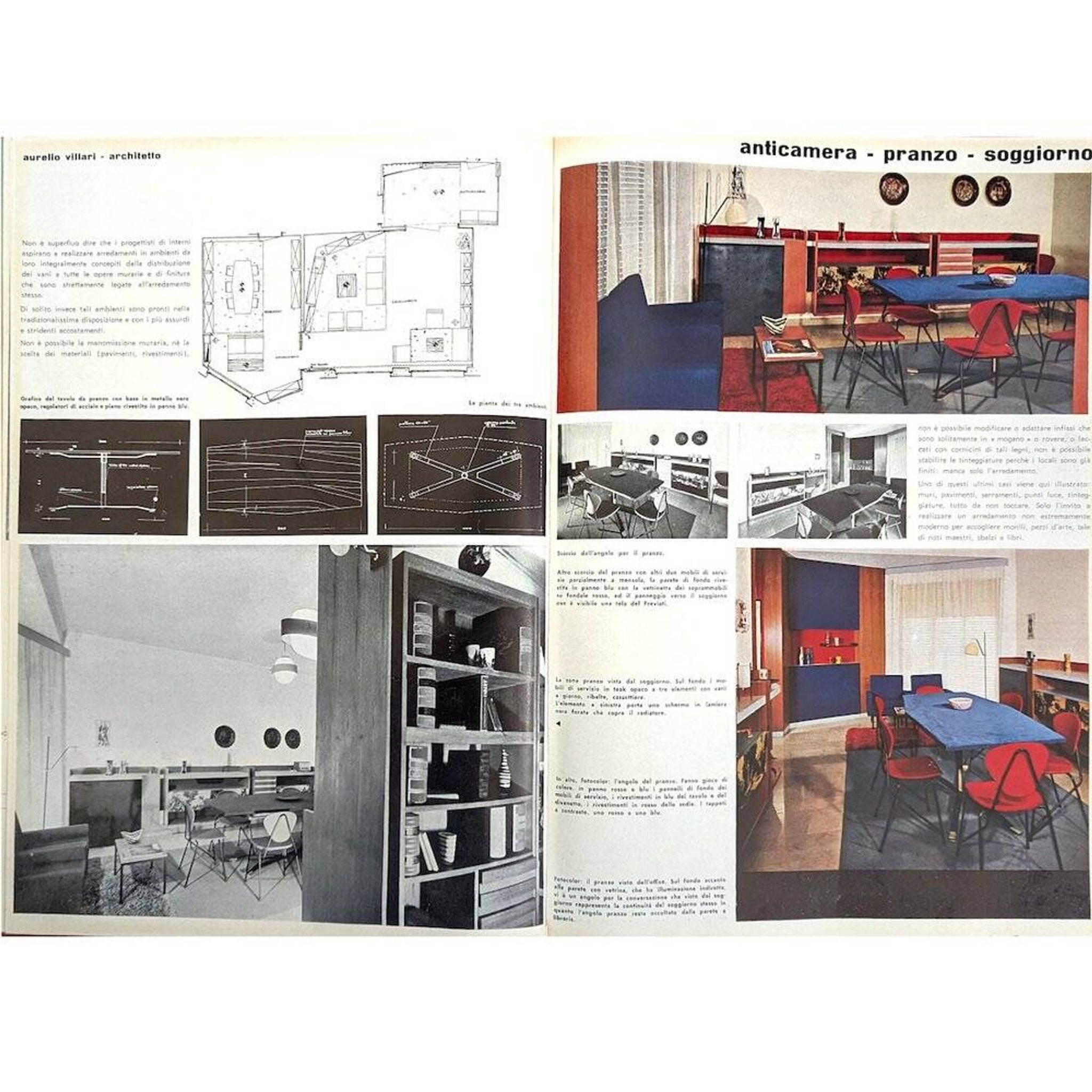 Vintage chairs by Aurelio Villari for Isa Bergamo, 1950s, set of 4.