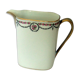 Porcelain milk pot limoges blanche liseret beak and handle dores and garland pink