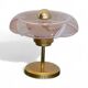 Art Deco bedside lamp in brass and etched glass