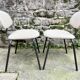 Paire de chaises tweed Strafor 1970