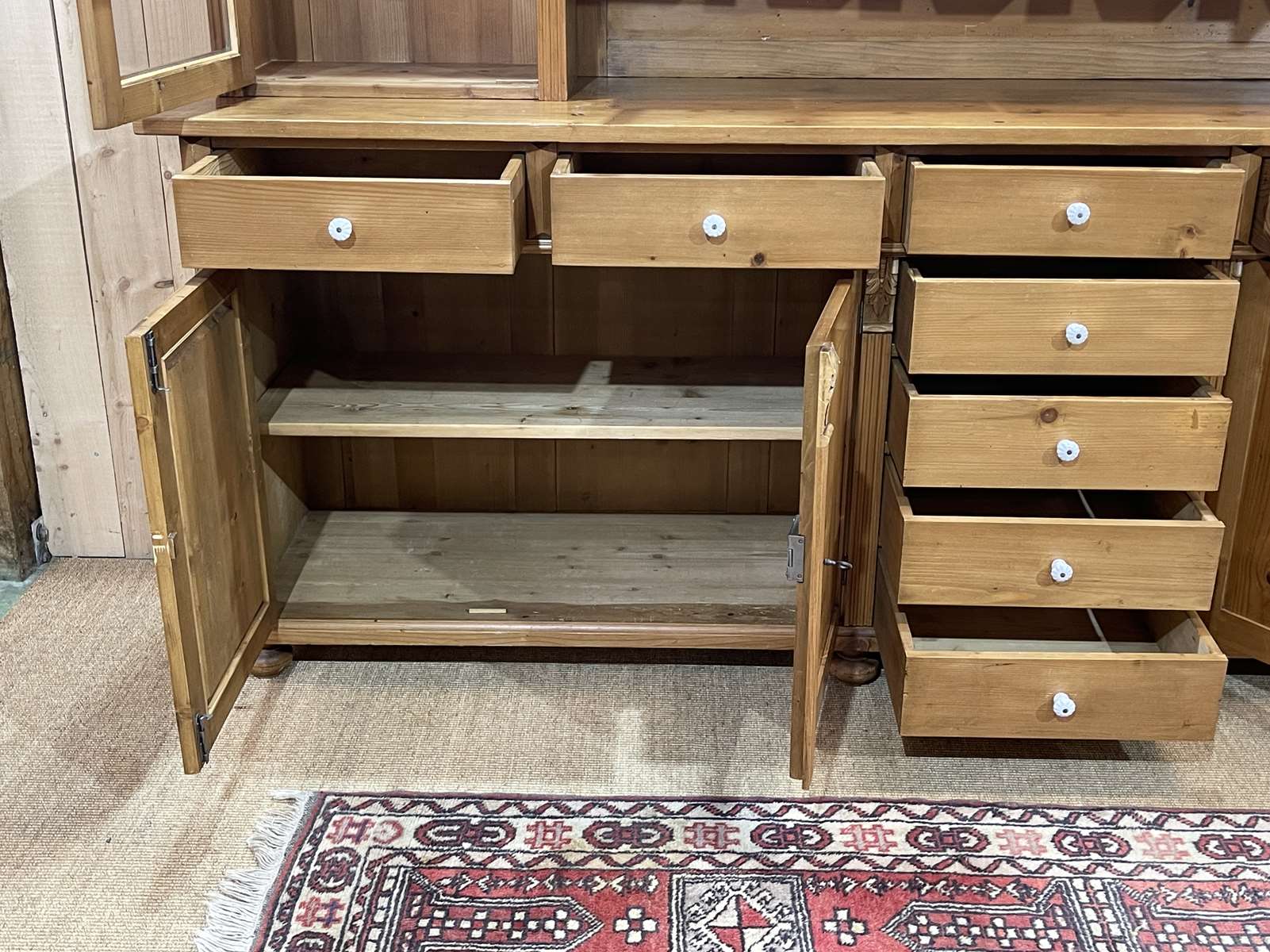 Cabinet 2 bodies in fir from eastern europe, work of the 1970s