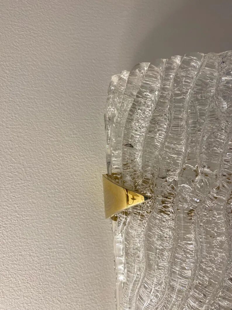 1/3 arlus wall light in murano glass, france 1960s