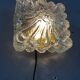 1960s wall light, moulded glass