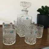 Whisky service glasses and decanter