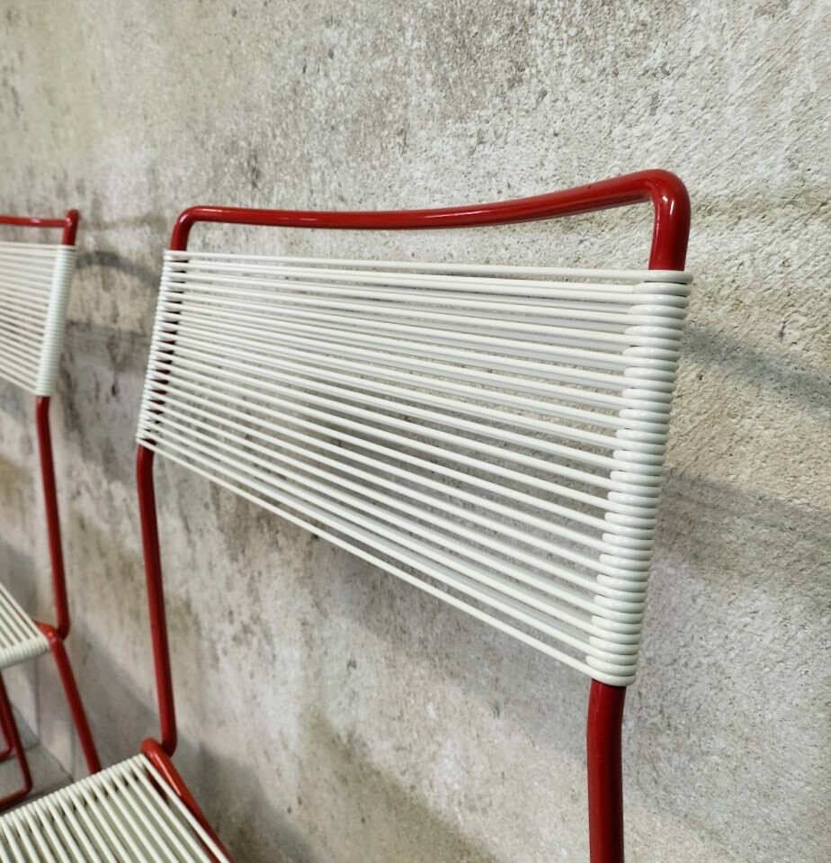 Set of six "Spaghetti" chairs by Giandomenico Belotti