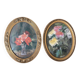 pair of framed old pastels