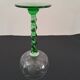 5 white wine glasses with twisted stems