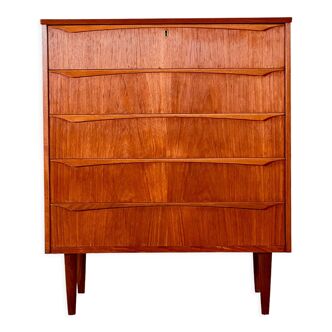 Teak chest of drawers by J Larsen, Made in Denmark