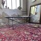50s coffee table in metal and marble
