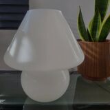 Vintage mushroom table lamp, Hustadt Leuchten, in opaline glass model L 1970.