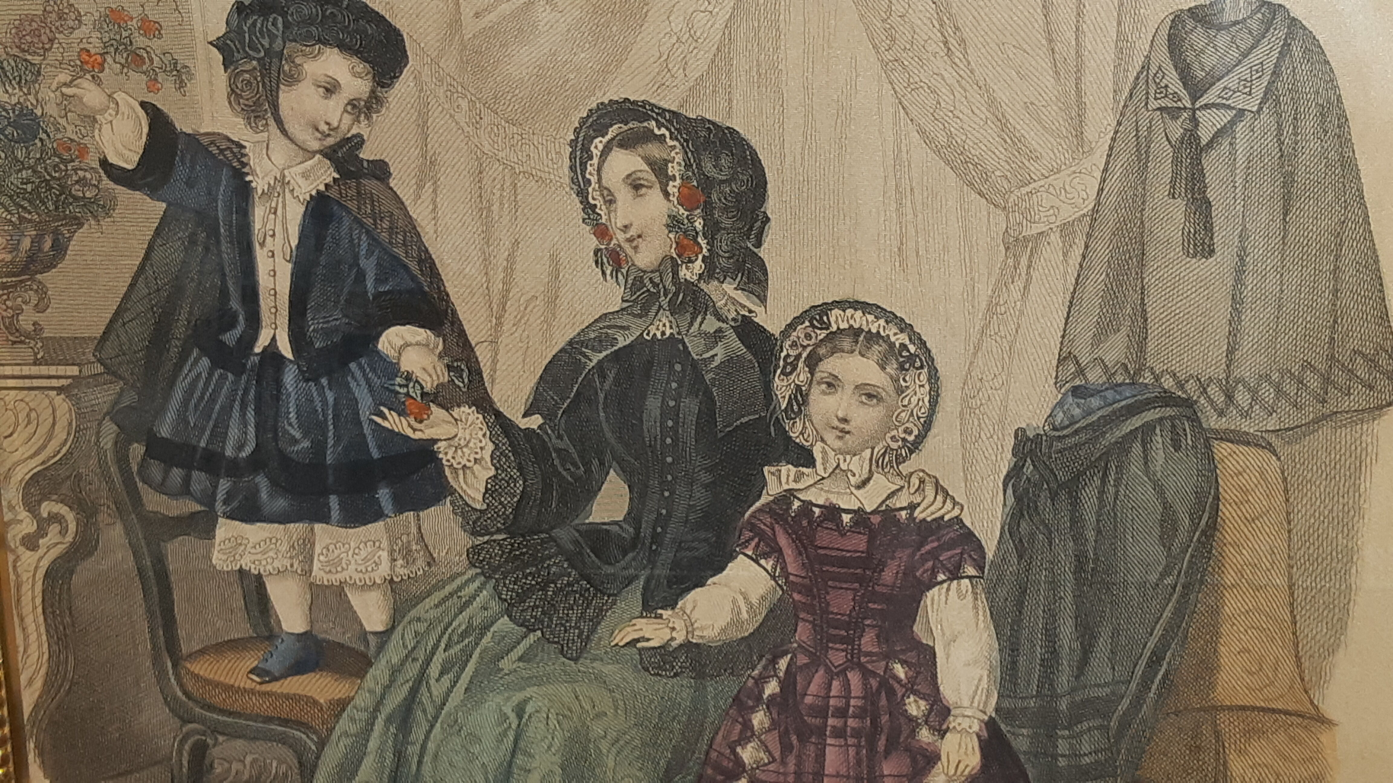 Fashion engraving frame of January 15, 1853 by Héloïse Leloir, at Maritan