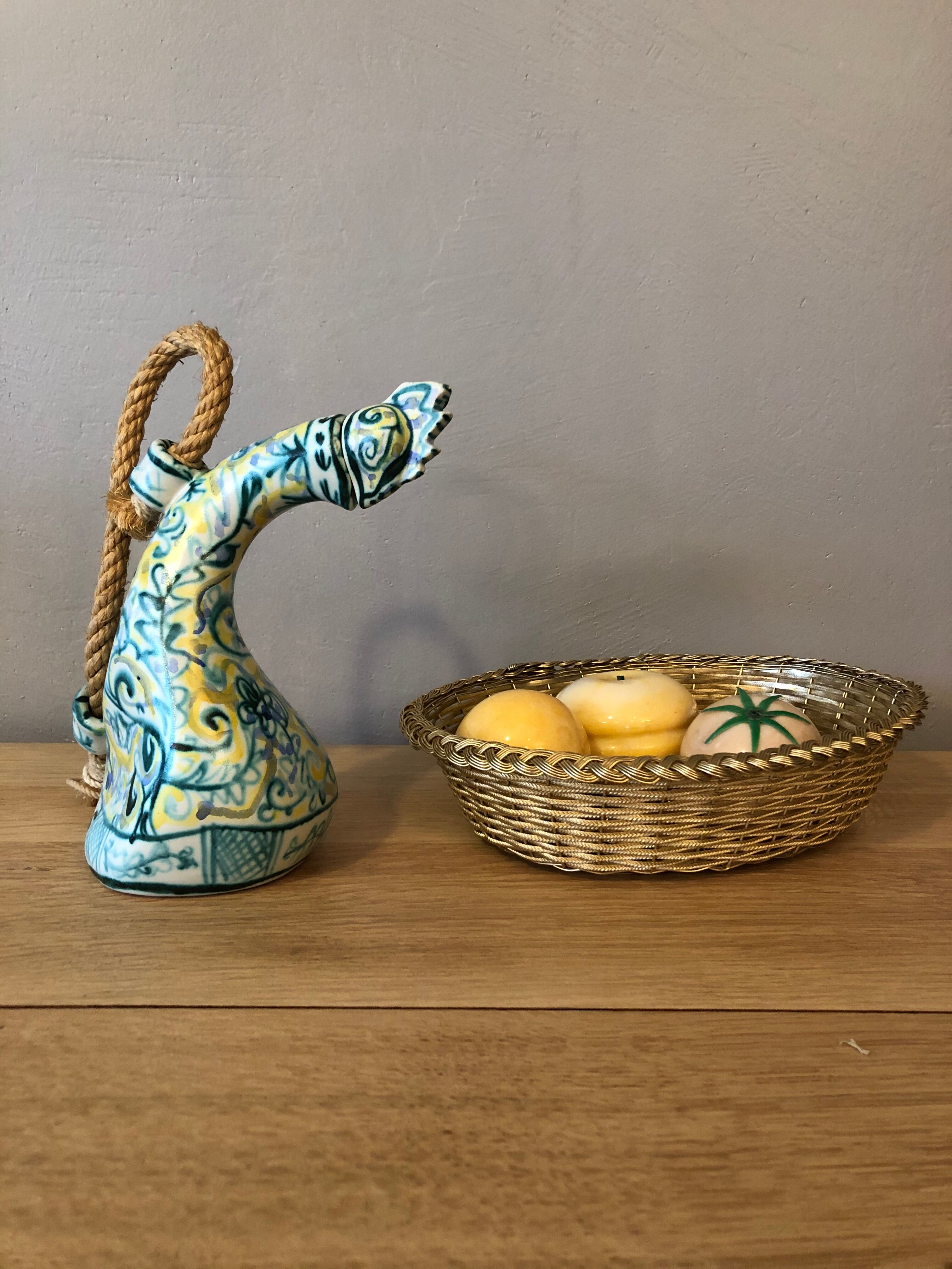 Vintage ceramic zoomorphic pitcher