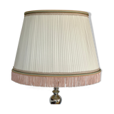 Oval pleated silk lampshade