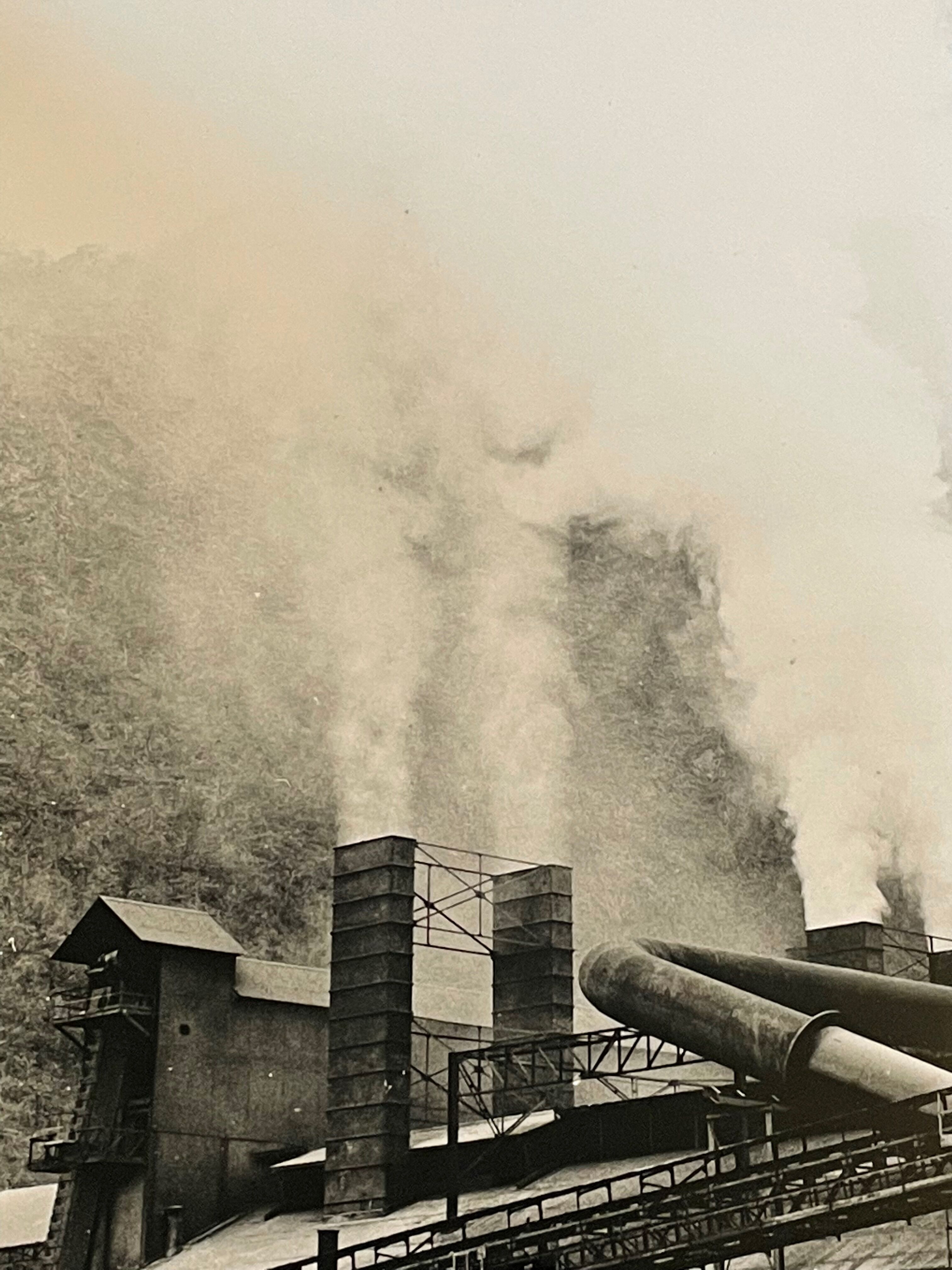 Photograph black and white silver print circa 1970 architecture