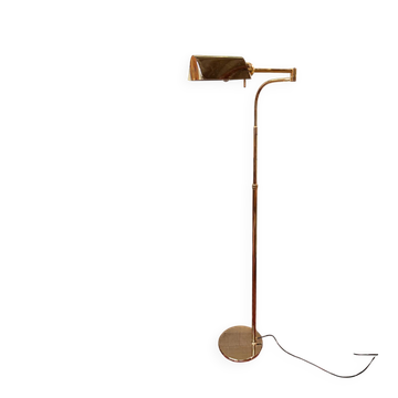 Articulated reading floor lamp brass design by DLG Fratelli Martini