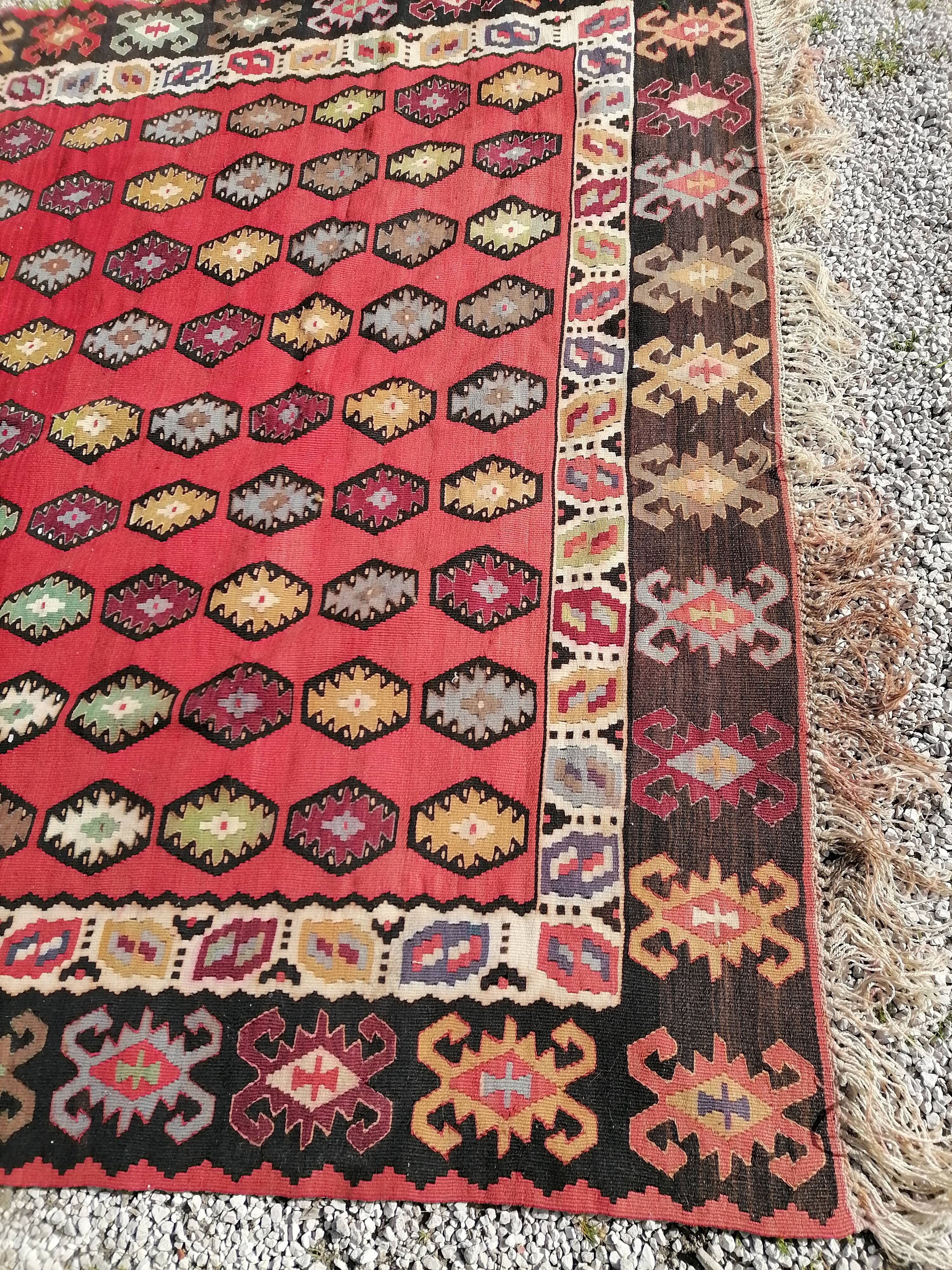 Tapis d'orient kilim double face années 40-50 300 x 205