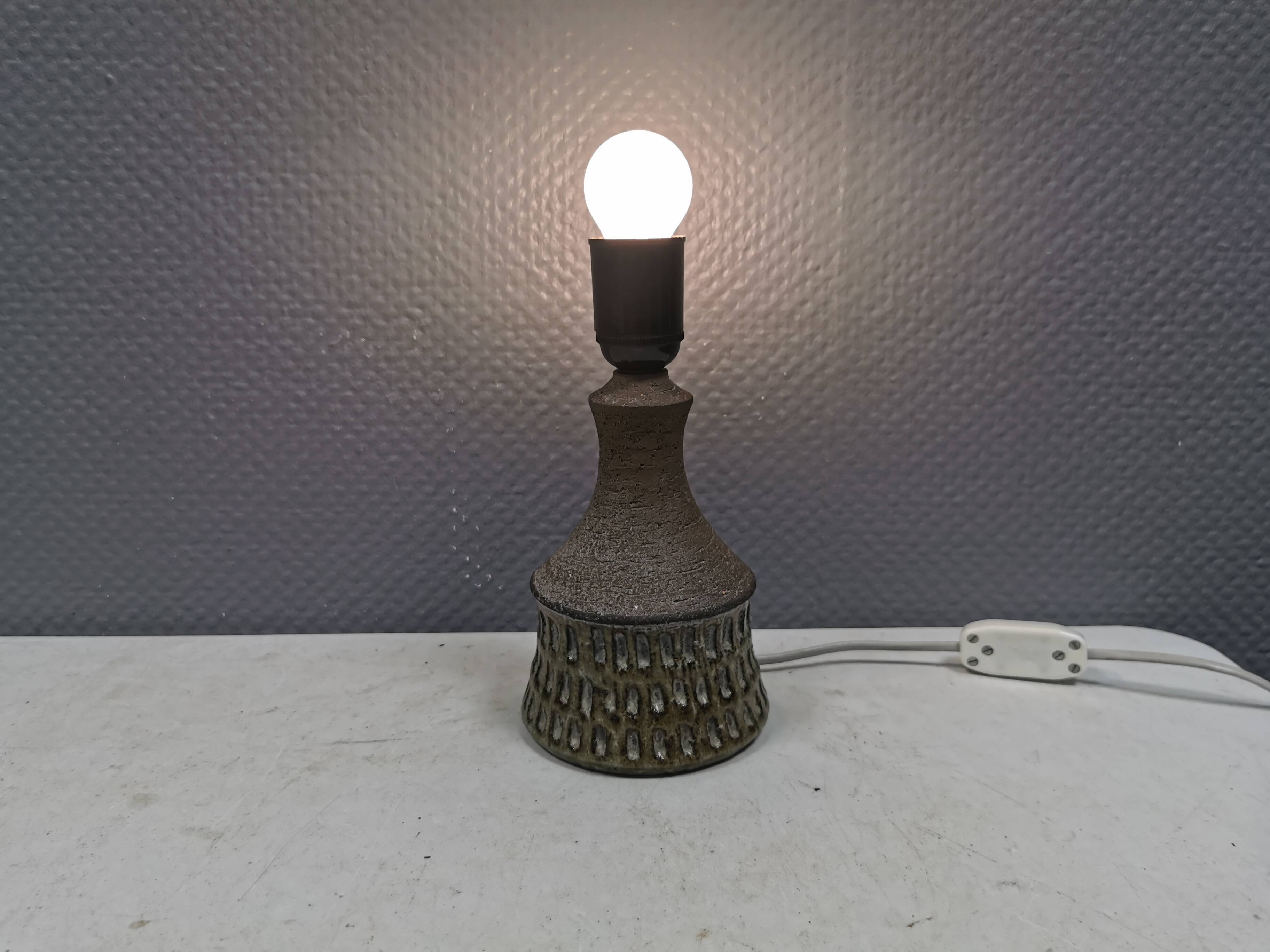 Small ceramic table lamp by Børge Christoffersen, Denmark, 1980s.