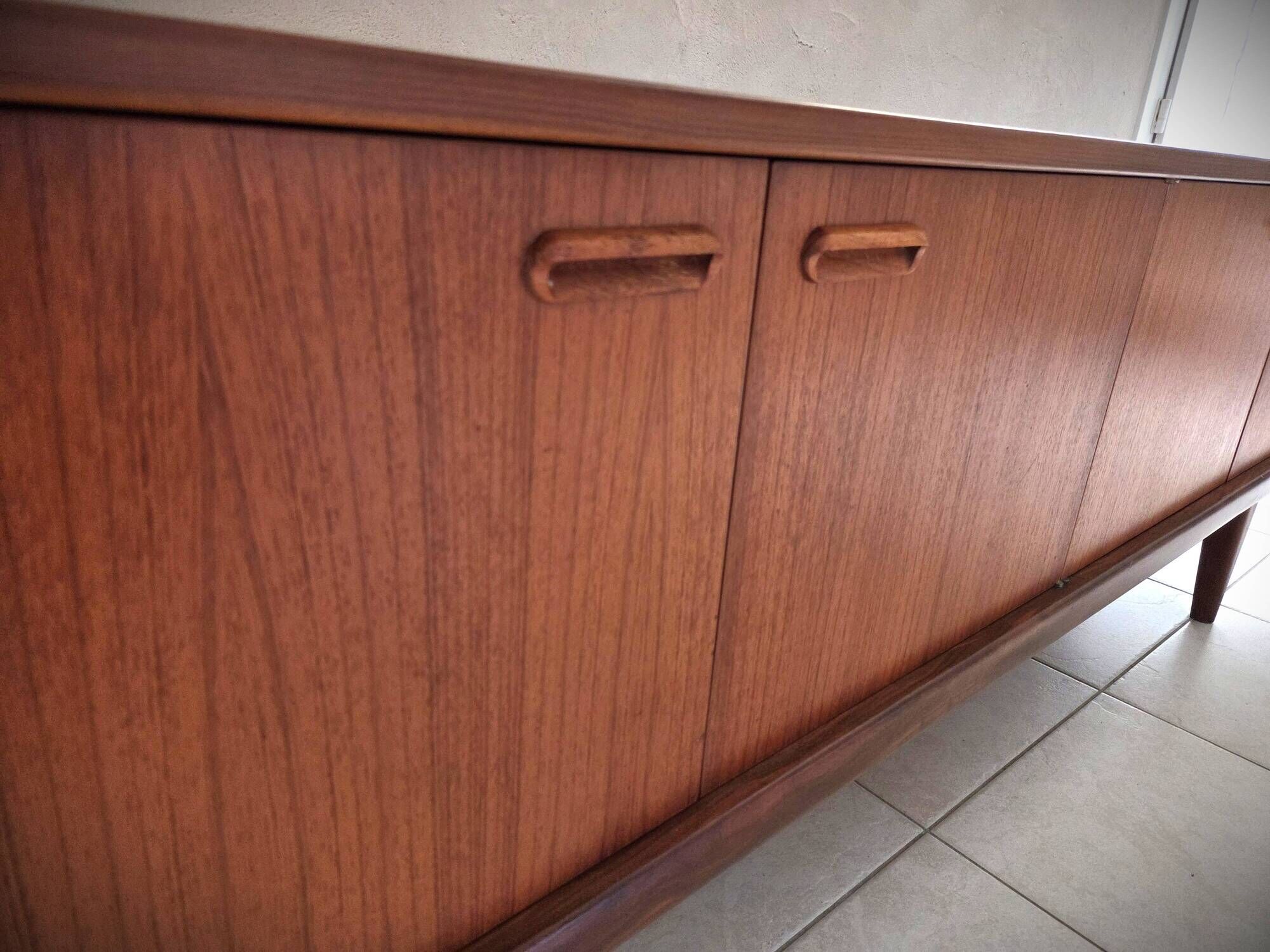Mid-century Scandinavian teak sideboard design