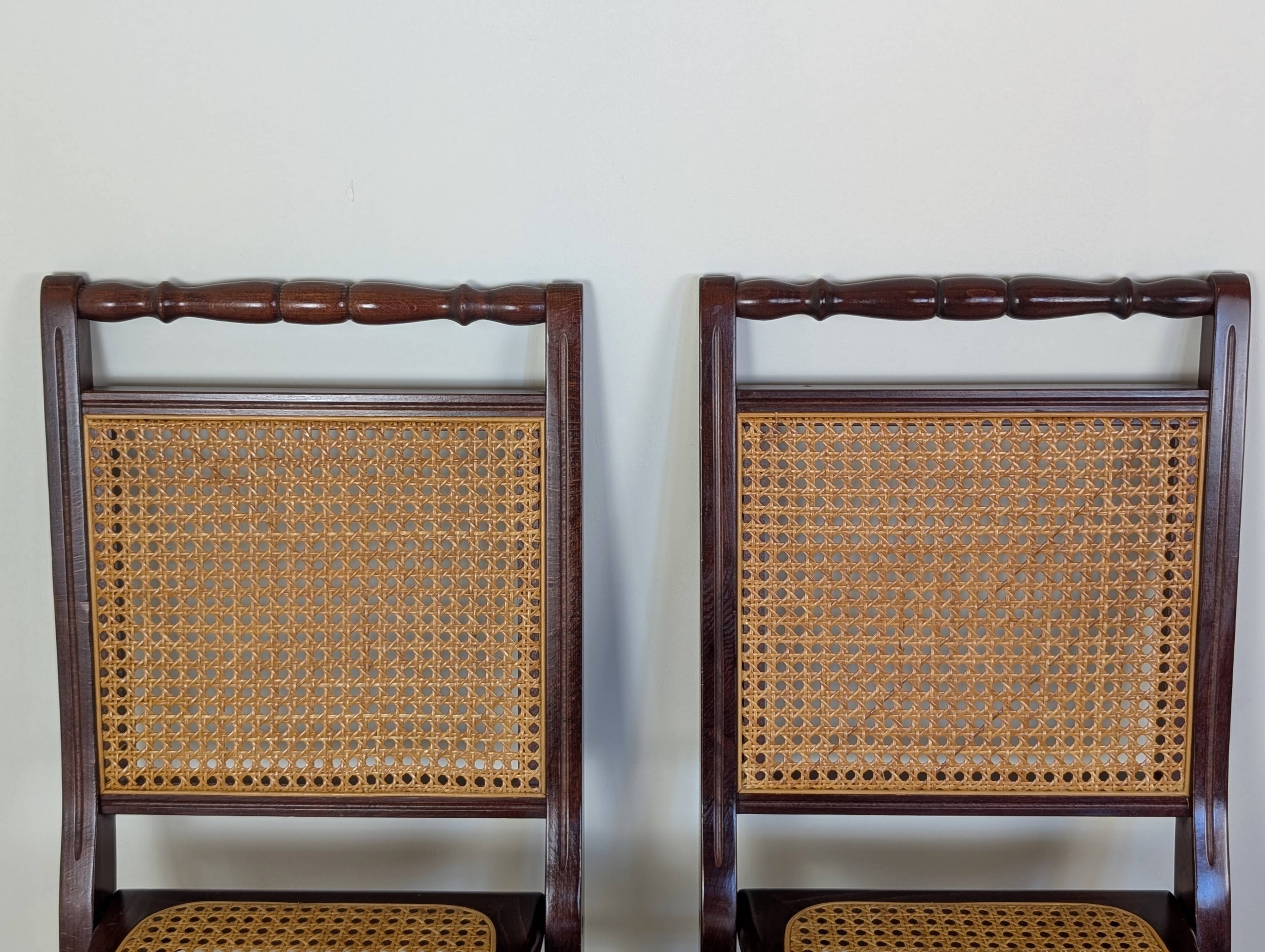 Set of 5 caned chairs