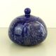 Blue glazed and speckled ceramic teapot