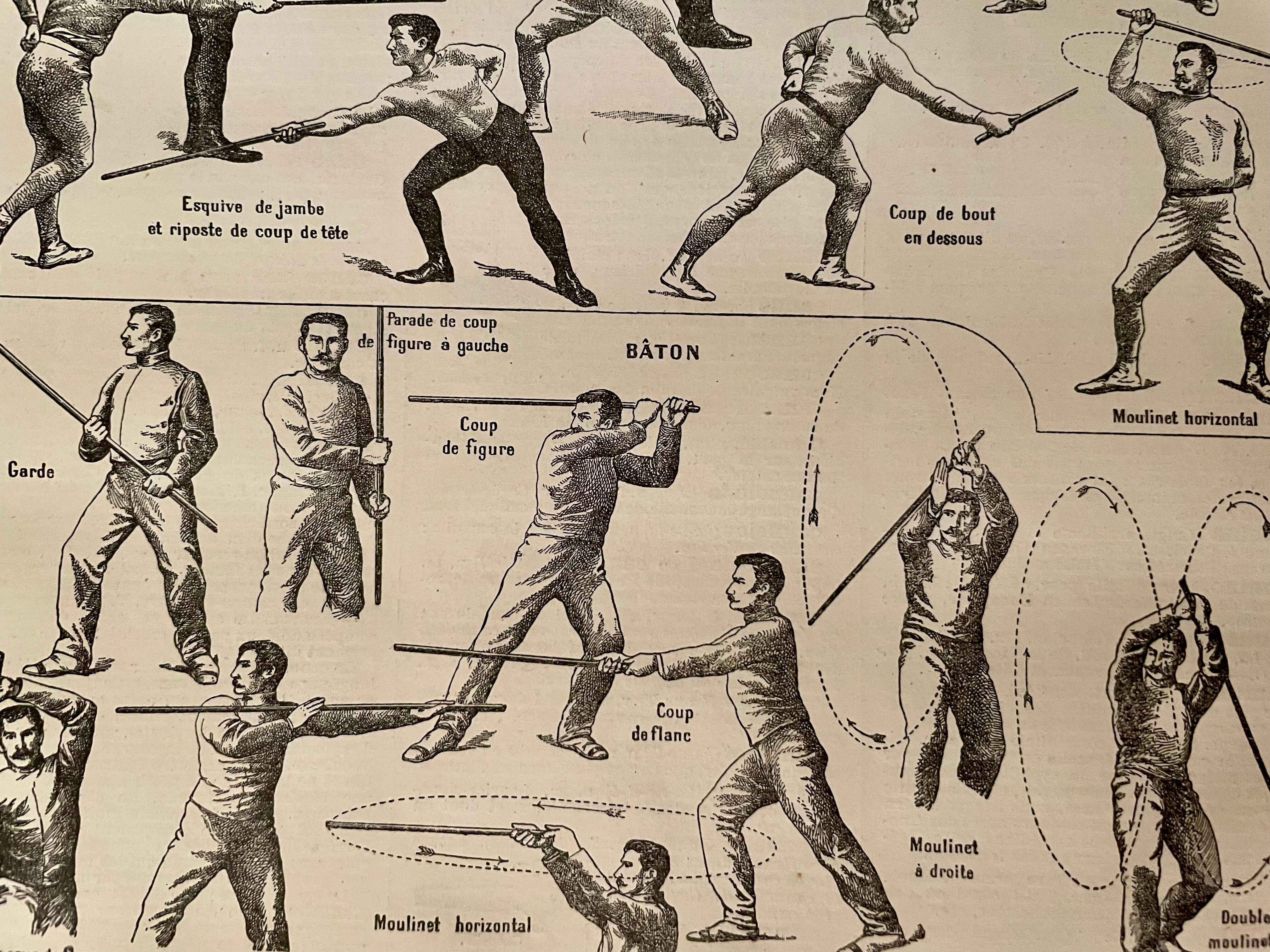 Lithograph on the cane of 1922, sport
