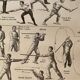 Lithograph on the cane of 1922, sport