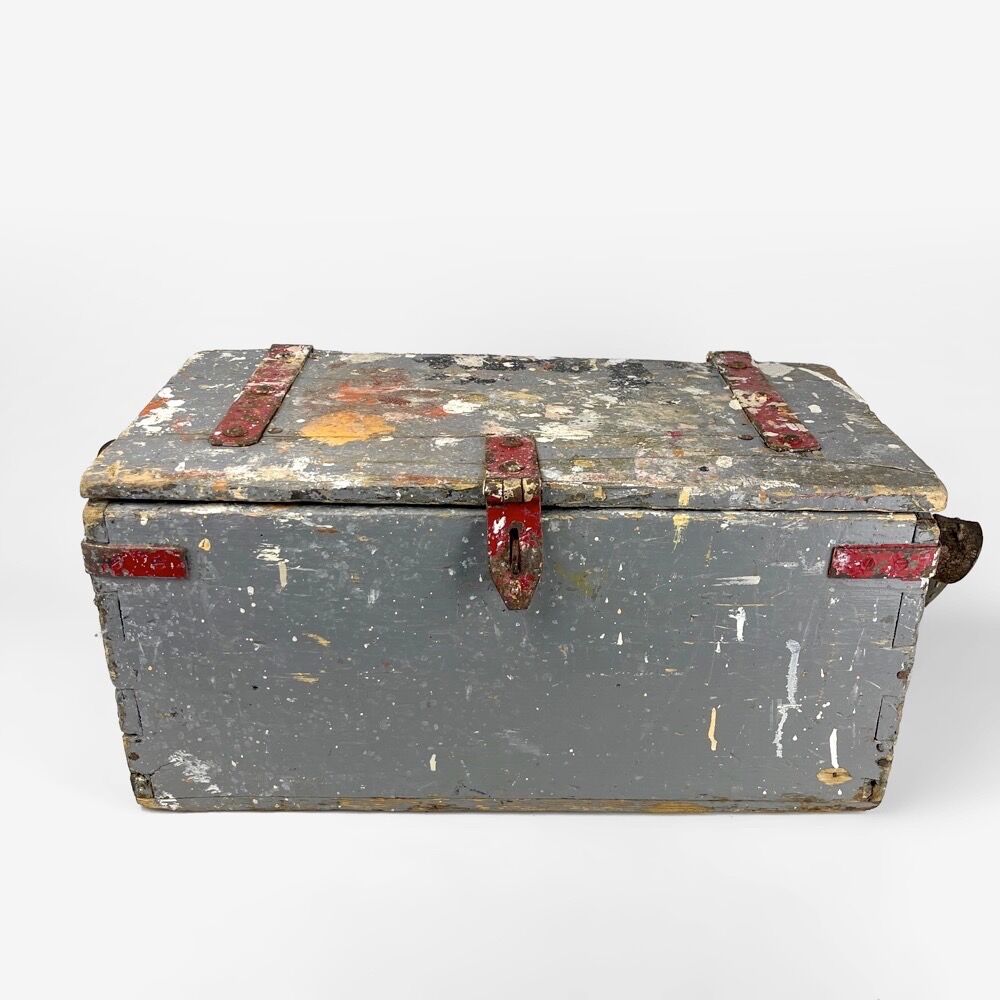 Old wooden painter's box