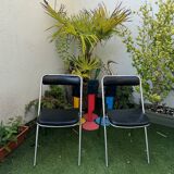 2 chaises vintage chrome