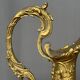 Pair of decorative vases. Solid gold metal.
