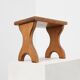 Sculptural hand-carved oak wooden stool, France, ca. 1900