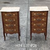 Paire chevet / chiffonnier Commode vintage style Louis XV