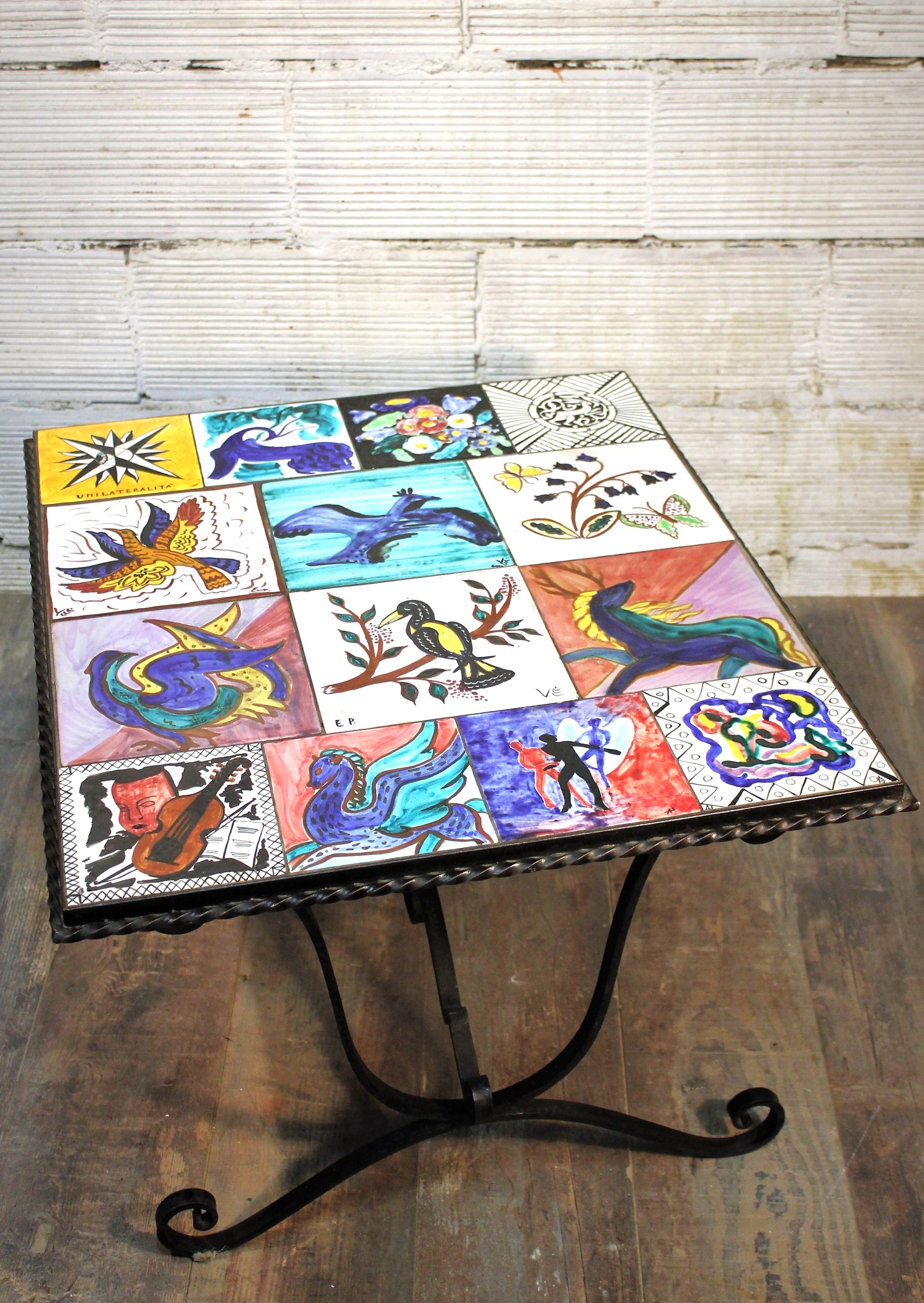 Ceramic coffee table 1940s