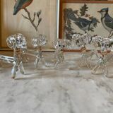 Blown glass dog knife holder