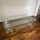Table Basse en Verre et Plexi Vintage