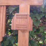 Solid oak wardrobe four vintage hooks