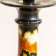 Hand-painted ceramic candlestick in Art Deco Revival style, Dutch Gouda pottery.