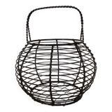 Black metal egg basket