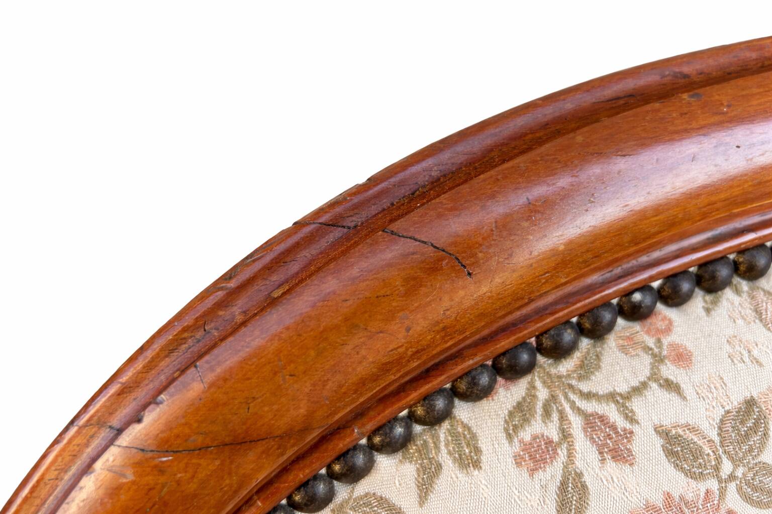 Paire de fauteuils Voltaire Louis Philippe en acajou, XIX Siècle