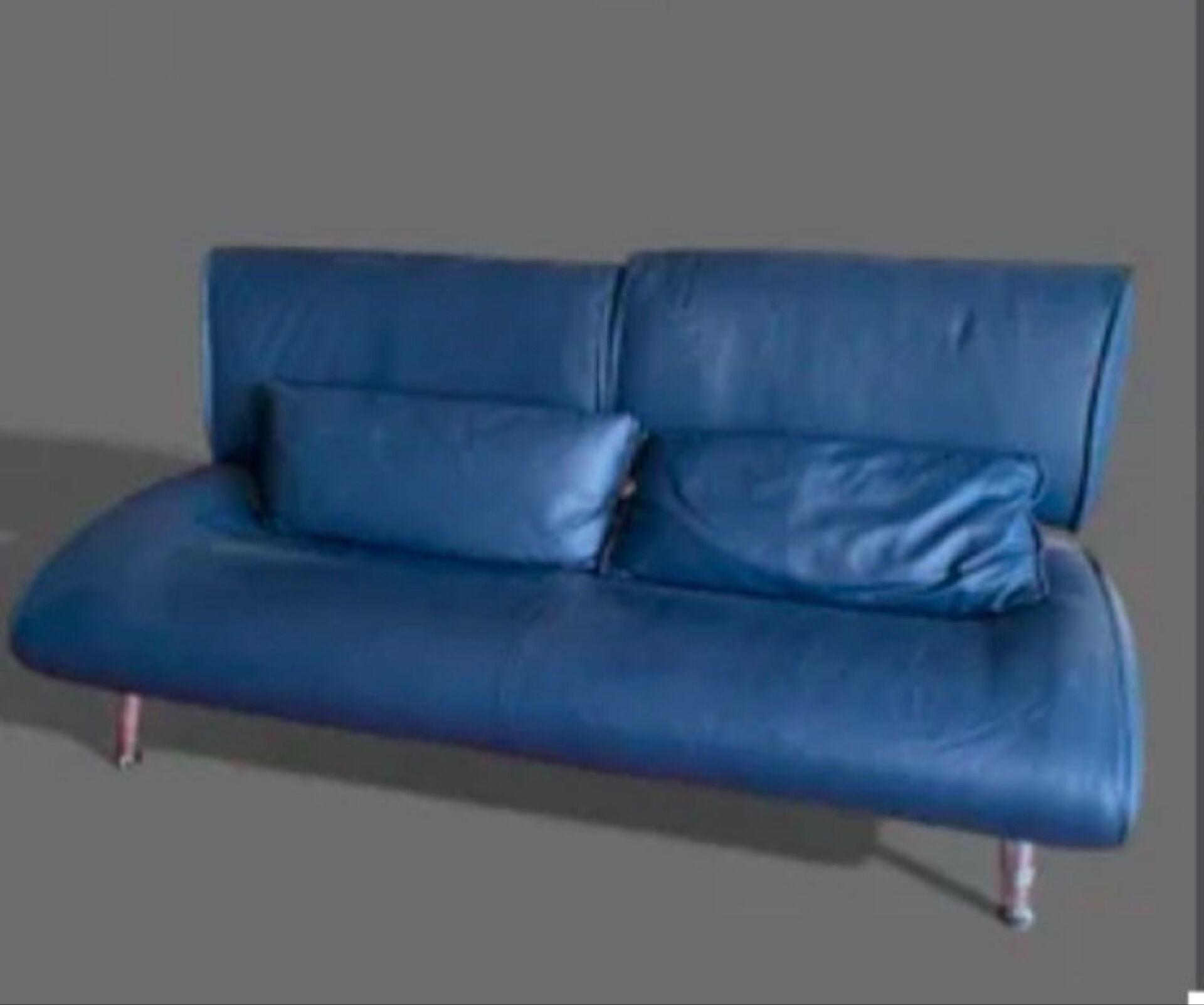 Leather sofa STEINER PARIS model Equinoxe designer Bernard Masson