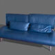 Leather sofa STEINER PARIS model Equinoxe designer Bernard Masson