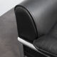 Postmodern Italian lounge chair in leather and chrome, 1980s