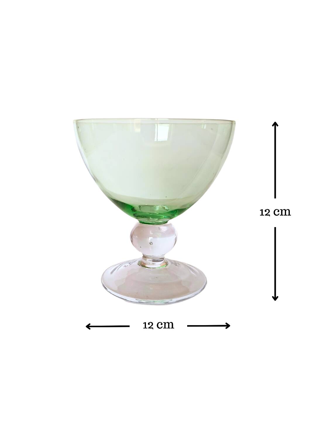 Coupes en verre coloré - lot de 6