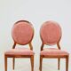 Dining chairs set of 6 powder pink medallion