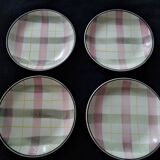 Set of 4 Digoin Sarreguemines flat plates