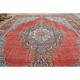 1970s Vintage Persian Handmade Wool Cotton Red Area Rug 289x384