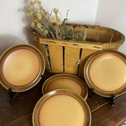 Dessert plates in stoneware, Bidonviller France