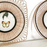Wicker and butterfly fruit basket