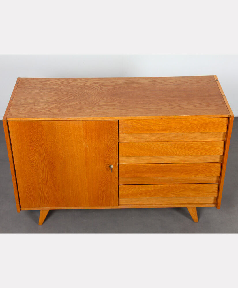 Vintage oak storage by Jiri Jiroutek, model U-458, 1960