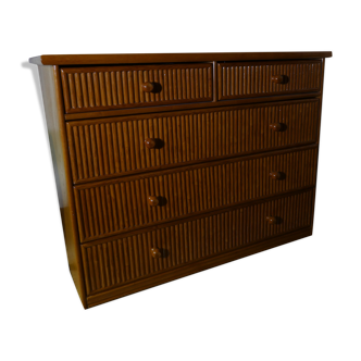 Rattan chest of drawers