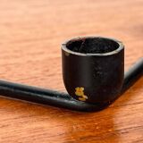 Mid-century Danish minimalist metal candlestick from the 1960s.